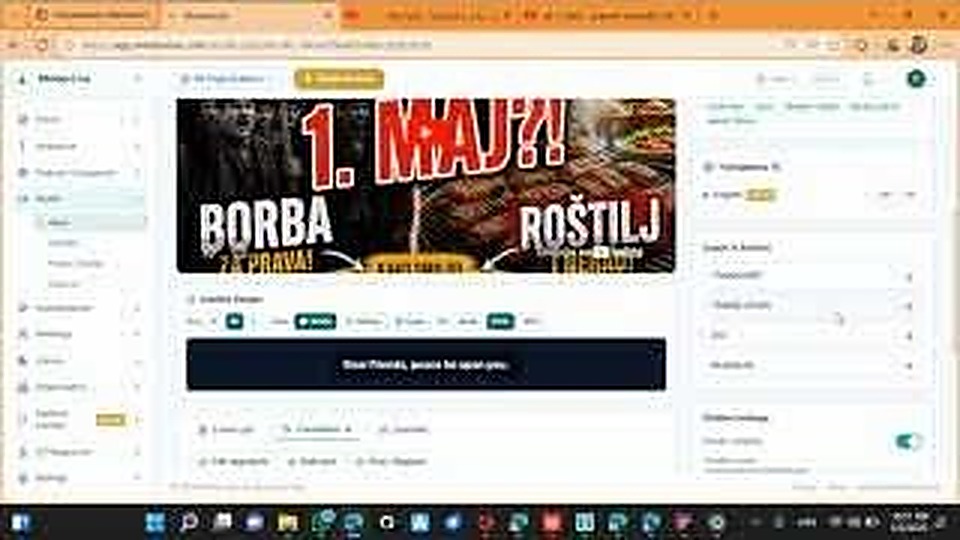 Studio interfejs za uređivanje sa video previewem i editorom segmenata transkripta na hrvatskoj verziji.