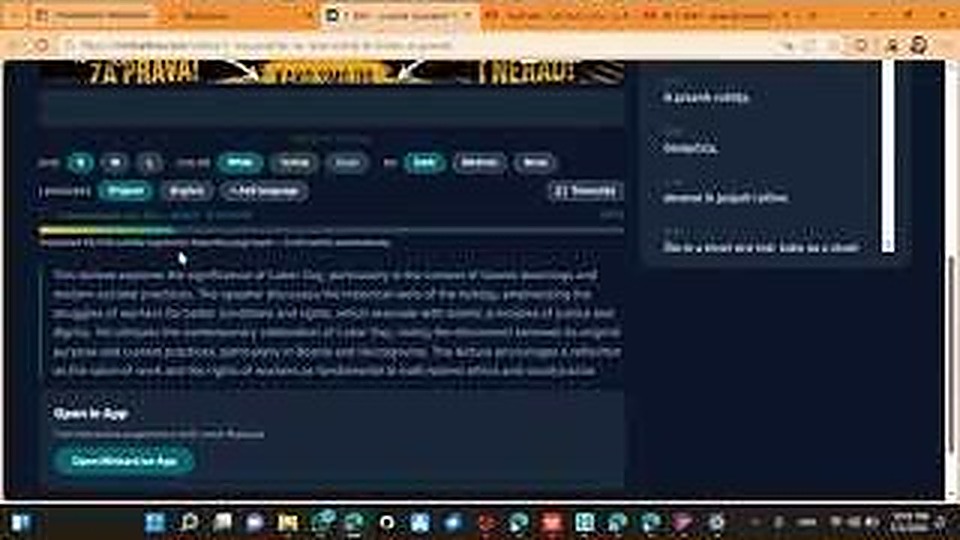Javna video stranica sa višejezičnim transkriptom i language kontrolama na hrvatskoj verziji.