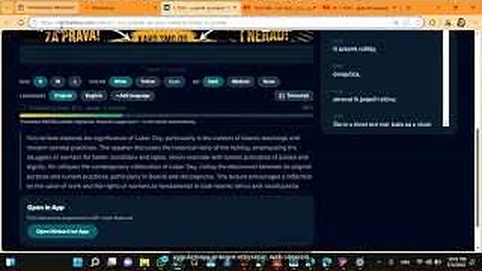 Türkçe sürümde çok dilli transkript ve dil kontrolleri içeren public video sayfası.